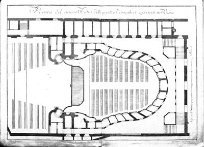 Pianta del TeatroBiblioteca Universitaria di Pavia, 26 Q 20 / Misc in fol mass T XIII n. 5