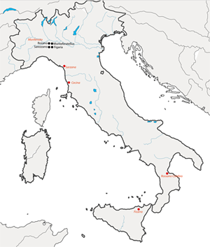 località di provenienza dei Lombardi trasferitisi a Corleone