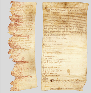 I DOCUMENTO:1295 agosto 29, Corleone. Palermo, Archivio di Stato, Diplomatico, Tabulario di Santa Maria del Bosco di Calatamauro, perg. 298.
II DOCUMENTO: 1325 settembre 6, Corleone. Palermo, Archivio di Stato, Diplomatico, Tabulario di Santa Maria del Bosco di Calatamauro, perg. 135